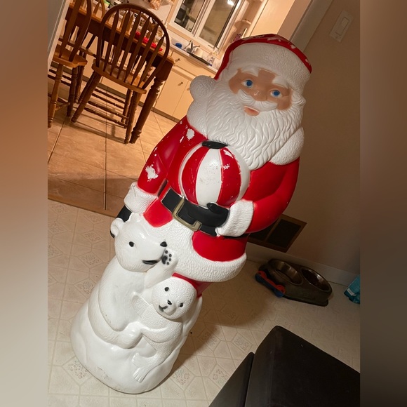 TPI Other - RARE Vintage Santa, with polar bear and seal 38” NO LIGHT
